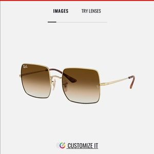 Square gold ray-bans